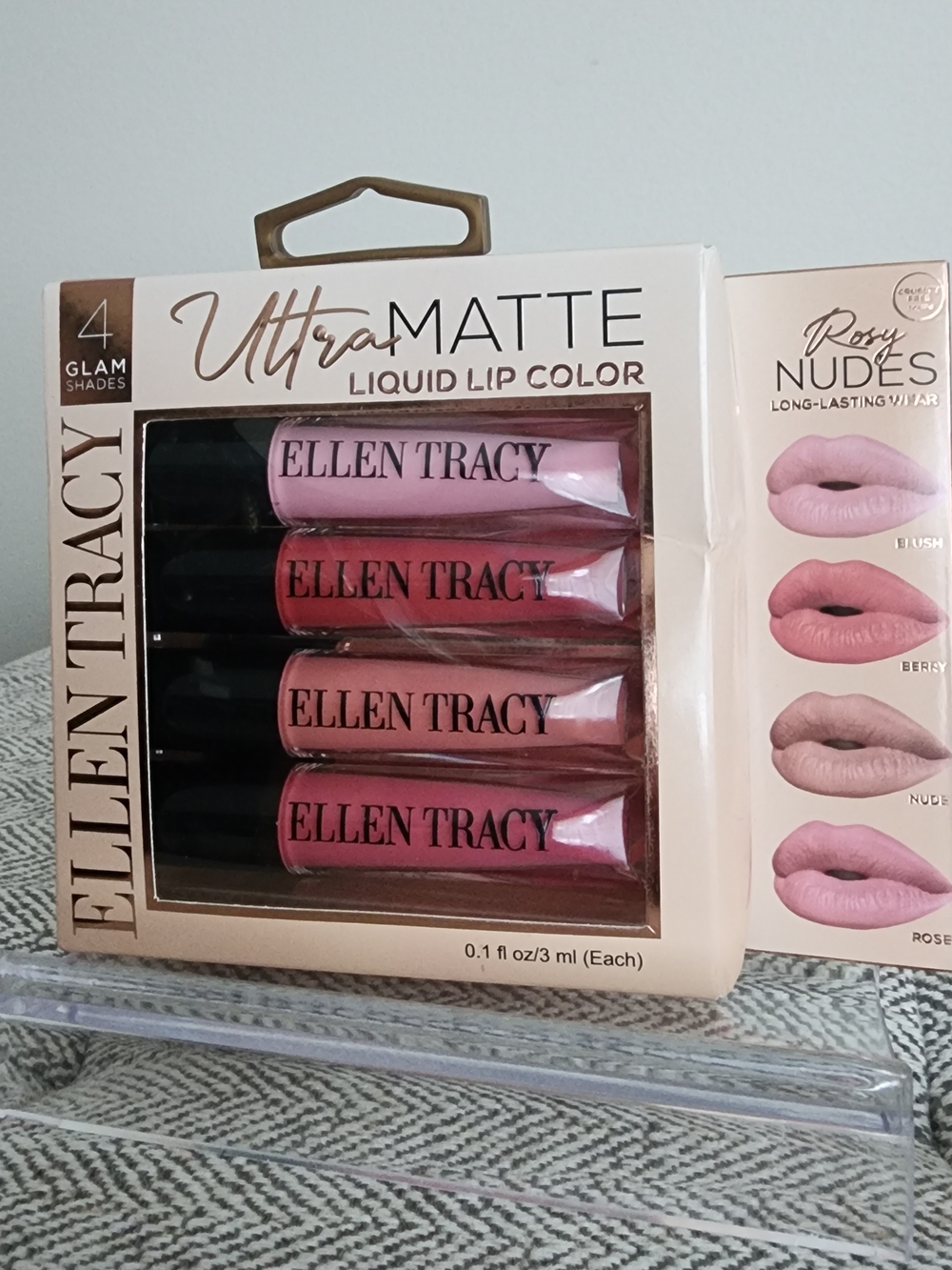 Ellen Tracy Ultra Matte Liquid Lip Color - Rosy Nudes 4-Pack